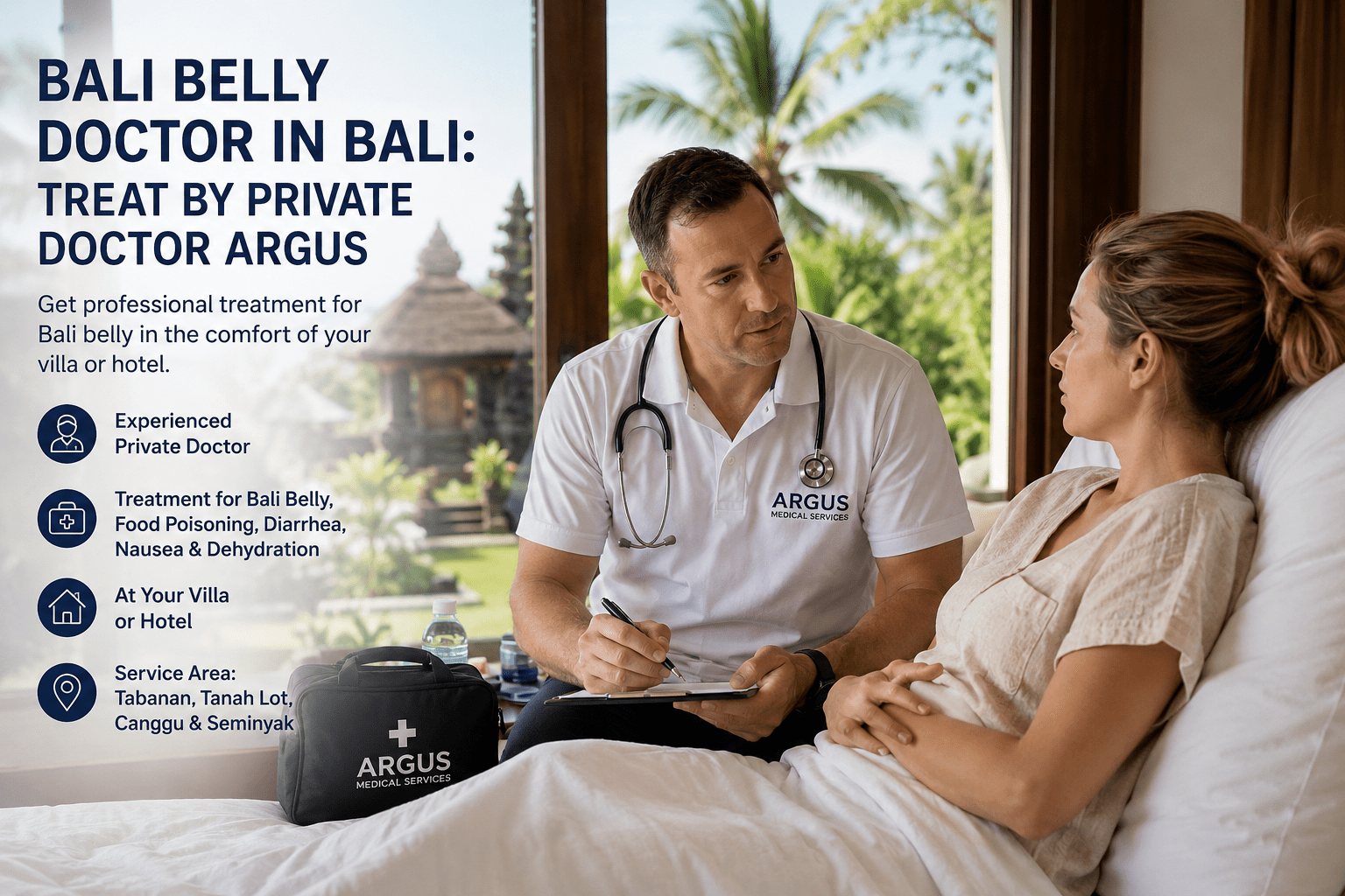 Bali Belly Doctor in Bali: Treat by Private Doctor Argus