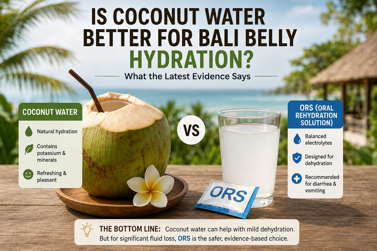 Is Coconut Water Better for Bali Belly Hydration? What the Latest Evidence Says